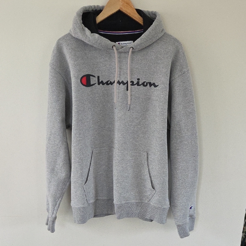 Champion Gray Pullover Hoodie with Logo